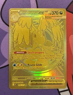Mega Dragonite EX Pokemon TCG 295/217 Near Mint Gold Mega Hyper Rare Ascended - Image 1