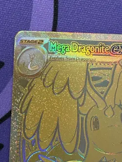 Mega Dragonite EX Pokemon TCG 295/217 Near Mint Gold Mega Hyper Rare Ascended - Image 3