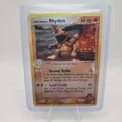 Pokemon TCG Team Magma's Rhydon Reverse Holo Rare 22/95 MP - Image 3