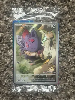 Pokemon TCG Journey Together ETB Pokemon Center Stamped N’s Zorua SVP189 Sealed - Image 1