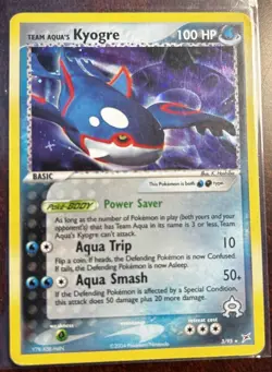 Pokemon Team Aqua's Kyogre 3/95 Holo Rare EX Team Magma vs Team Aqua 2004 - Image 1