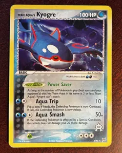 Pokemon Team Aqua's Kyogre 3/95 Holo Rare EX Team Magma vs Team Aqua 2004 - Image 3