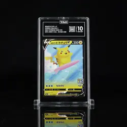 2021 Pokemon Japanese 25th Anniversary Surfing Pikachu V 021 TAG 10 Gem Mint - Image 1