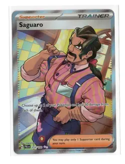 Pokemon Saguaro 255/193 Paldea Evolved Holo Ultra Rare Full Art NM 2023 English - Image 1