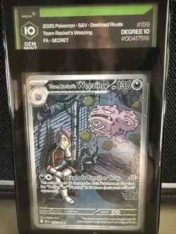 Pokemon TCG Team Rockets Weezing Destined Rivals 199/182 - Image 1