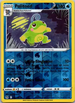 Politoed 032/196 - SWSH11: Lost Origin Pokemon NM Reverse Holofoil - Image 1