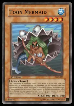 Toon Mermaid SDP-023 Starter Deck: Pegasus Yu-Gi-Oh 1st Edition LP - Image 1