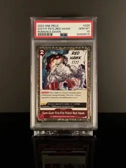 ✅PSA 10 2022 One Piece Romance Dawn Gum-Gum Fire-Fist Pistol Red Hawk OP01-026 - Image 1