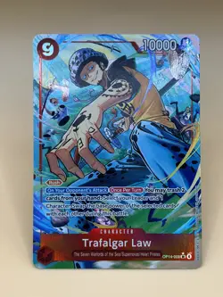 One Piece ~ Trafalgar Law (Alt Art) OP14-009 SR ~ The Azure Sea’s Seven : NM - Image 1