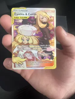 Cynthia & Caitlin Full Art Holo Card 228/236 Cosmic Eclipse Pack Fresh - Image 3