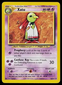 Pokemon Card Neo Genesis Xatu 52/111 Uncommon - Image 1