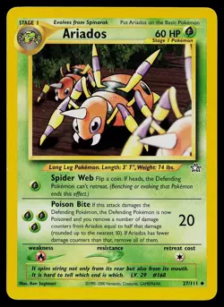 Pokemon Card Neo Genesis Ariados 27/111 Uncommon - Image 1