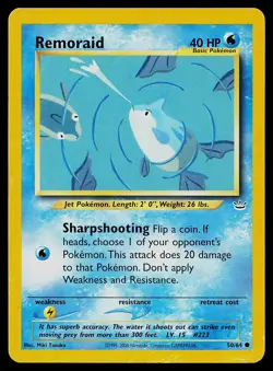 Pokemon Card Neo Revelation Remoraid 50/64 Common - Image 1