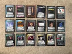 Star Trek CCG Fajo Collection 18 Card Complete Set CARDS ONLY M/NM - Image 1