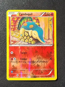reverse holo Cyndaquil 18/162 Pokemon card XY BREAKthrough common NM - Image 1