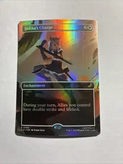 Sokka's Charge (Borderless) Avatar: The Last Airbender Foil MTG Plus Bonus Rare! - Image 1