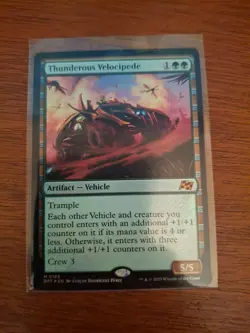 x1 Thunderous Velocipede DFT Aetherdrift MTG 183 FOIL MYTHIC M/NM 1x - Image 1