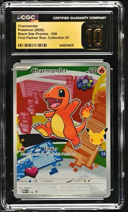 Pokemon TCG Charmander First Partner Illustration Rare CGC Pristine! - Image 1