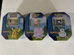 Pokemon Go Tin Set- Pikachu, Blissey and Snorlax -NEW SEALED - Image 1