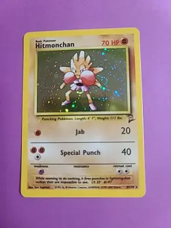 Pokemon Hitmonchan 008/130 Base Set 2 Holo - Image 1