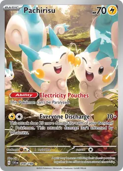 Pachirisu 208/198 Scarlet & Violet Illustration Rare Pokemon Card NM - Image 1