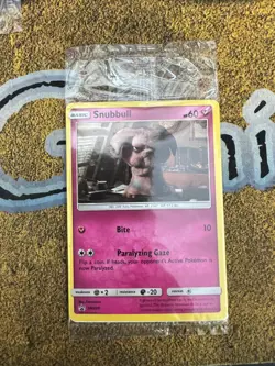 Pokemon SEALED Snubbull SM200 Detective Pikachu Cosmos Holofoil!! - Image 1