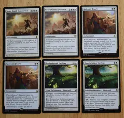 MTG 6x White Rare Enchantment Near-Death Experience, Gideon's Resolve & More - Image 1
