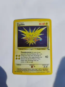 Pokemon Zapdos Fossil 15/62 Holo Rare - 1995 - Image 2