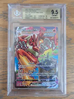 Pokemon 2021 Blaziken VMAX 201/198 Alt Art Chilling Reign GEM MINT BGS 9.5 - Image 1