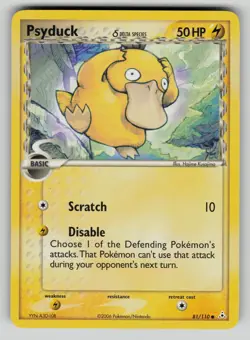 Psyduck 81/110 Common Holon Phantoms Pokemon LP (small indent) - Image 1