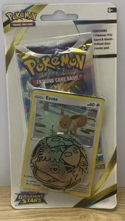 Pokemon Blister eevee swsh190 Promo Pack brilliant star con moneta Eng sealed - Image 1
