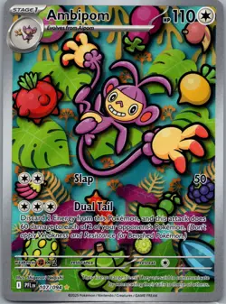 Ambipom 107/094 ME02: Phantasmal Flames Pokemon TCG Illustration Rare NM - Image 1