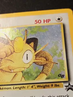 2000 Pokemon Game Boy Meowth #10 Black Star Promo Holo Rare Wizards Of The Coast - Image 4