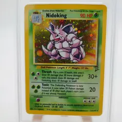 2000 POKEMON BASE SET 2 #11 NIDOKING-HOLO PSA 7 - Image 3