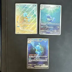 Pokemon 151 squirtle 170, Wartortle 171, Blastoise 200 - Image 1