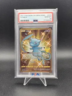 PSA 10 GEM MINT Mew 25 Pokemon Celebrations 25th Anniversary Full Art Pokemon - Image 1