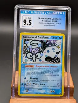 2004 Pokemon EX Hidden Legends Snow-Cloud Castform Reverse Holo #25 CGC 9.5/10 - Image 1