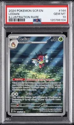 2024 POKEMON SCR EN-STELLAR CROWN ILLUSTRATION RARE #144 LEDIAN PSA 10 - Image 1
