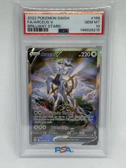 PSA 10 Arceus V 166/172 Brilliant Stars Alternate Full Art GEM MINT Pokemon - Image 1