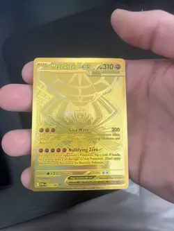 Mega Zygarde EX Gold Full Art Holo Pokemon TCG 124/088 Hyper Rare Gold - Image 1
