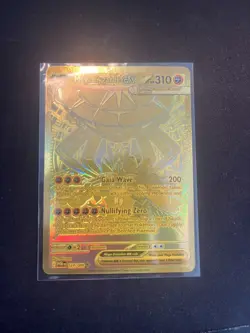 Mega Zygarde EX Gold Full Art Holo Pokemon TCG 124/088 Hyper Rare Gold - Image 2