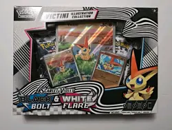 NEW Pokemon SCARLET VIOLET BLACK BOLT & WHITE FLARE VICTINI ILLUSTRATION COLLECT - Image 1