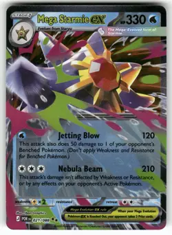 Mega Starmie ex 021/088 Double Rare Perfect Order Pokemon Near Mint - Image 1