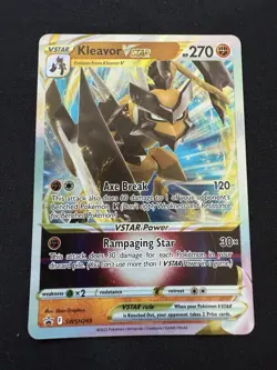 Kleavor VStar SWSH249 Black Star Promo Pokemon TCG NM 2022 - Image 1