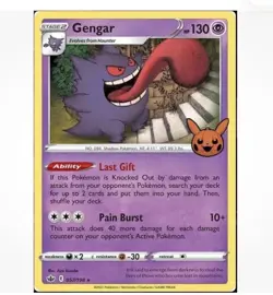 Gengar Holo Promo Trick or Trade 057/198 NM New plus 1 Gengar Card Sleeve - Image 2