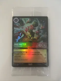 DISNEY LORCANA MAD HATTER D23 GOLD MEMBER 2026 PROMO EXCLUSIVE CARD - Image 1