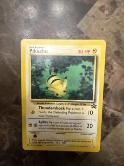 LP Pikachu 27 WOTC Black Star Promo Series Nintendo Pokemon Card - Image 1