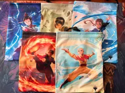 New MTG Avatar the Last Airbender Promo Dice Bag Set (5) Total Bags - Image 1