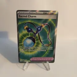Sacred Charm 122/094 – Full Art Holo – 2025 TCG Pokemon Phantasmal Flames - NM - Image 1