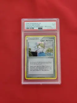 Pokemon: Celio's Network #73/100 Rev Holo Crystal Guardians STAMPED- PSA 7 - E12 - Image 1